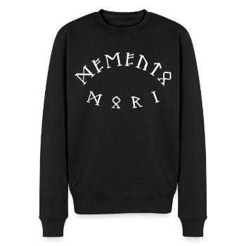 Memento Mori Runes - Men's Premium Organic Jumper - black - Front - Nico (187cm)
