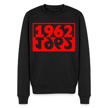 Texte Minimaliste 1962 60 Ans Anniversaire - Pull Premium bio Homme - noir - Devant - Nico (187cm)
