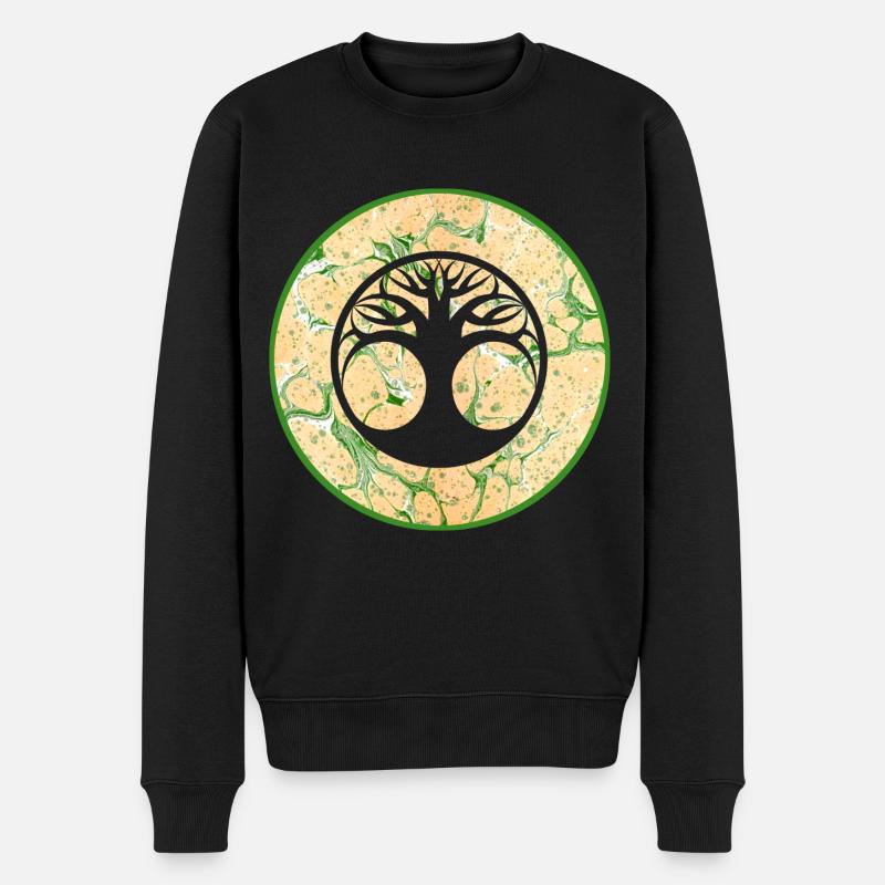 yggdrasil e 1 - Männer Premium Bio Pullover - Schwarz