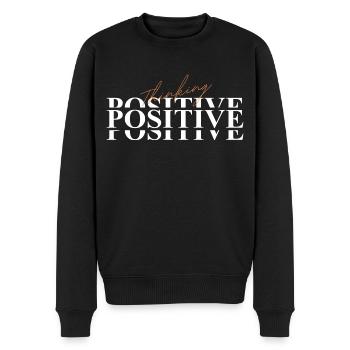 Pensée positive - Pull Premium bio Homme - noir - Devant - Nico (187cm)