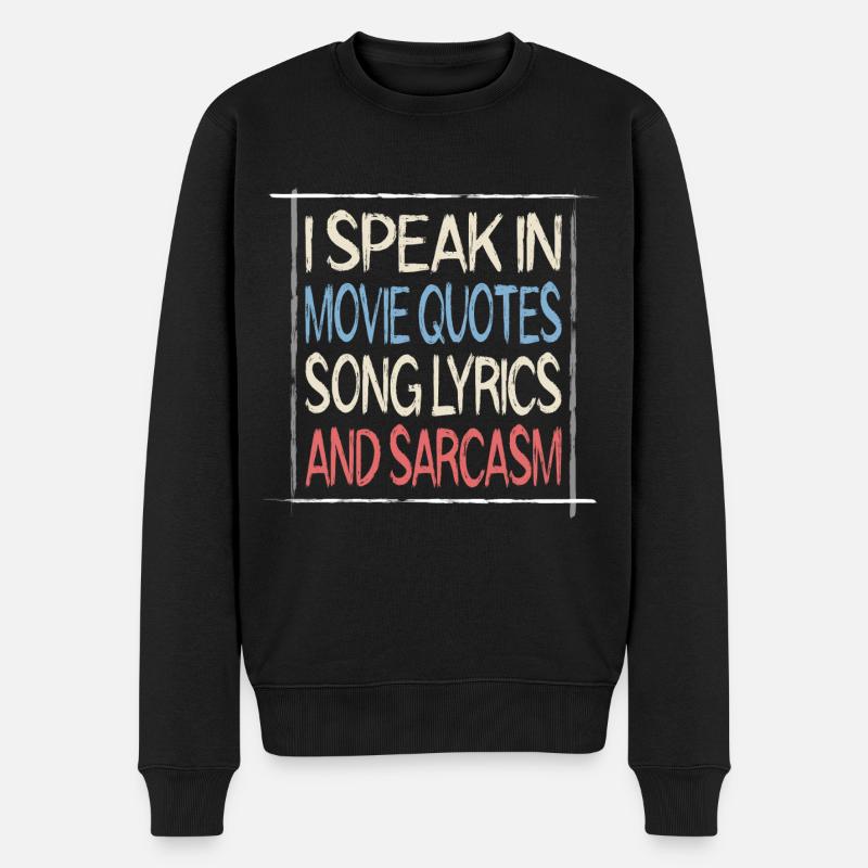 Je parle d’amusement sarcastique - Pull Premium bio Homme - noir
