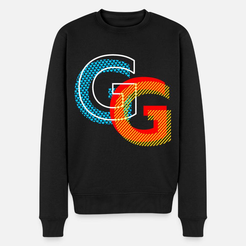 Buchstabe G - Männer Premium Bio Pullover - Schwarz