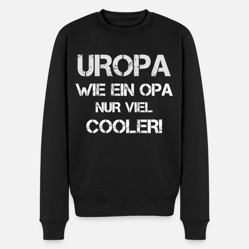 Uropa Geschenk - Männer Premium Bio Pullover - Schwarz