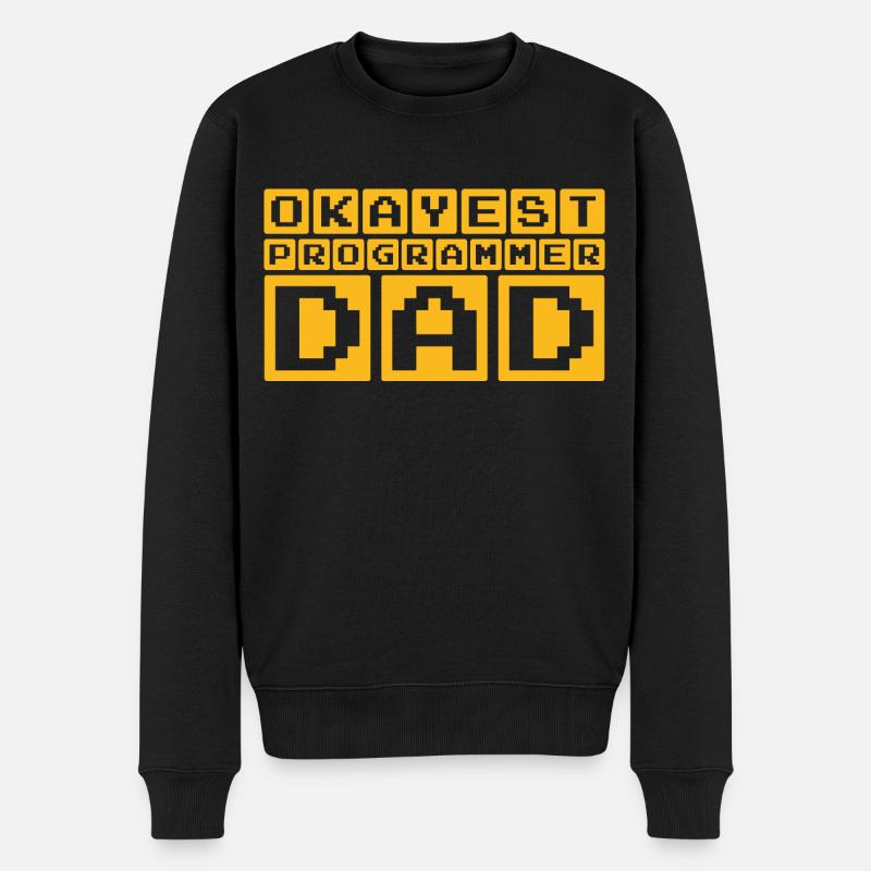 Durchschnittlicher Programmierer Vater - Männer Premium Bio Pullover - Schwarz