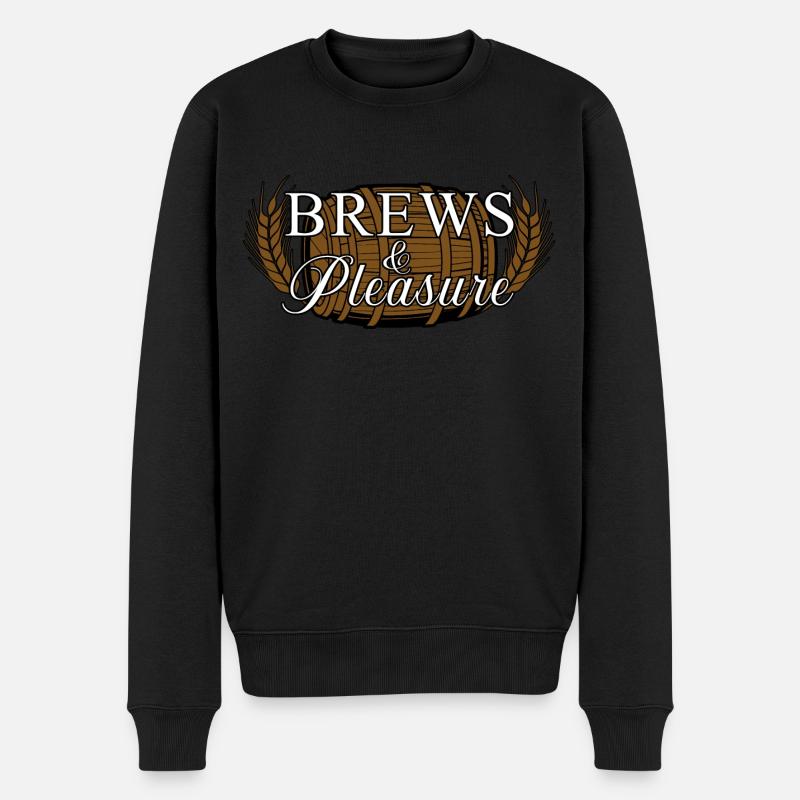 Brews & Pleasure - Männer Premium Bio Pullover - Schwarz