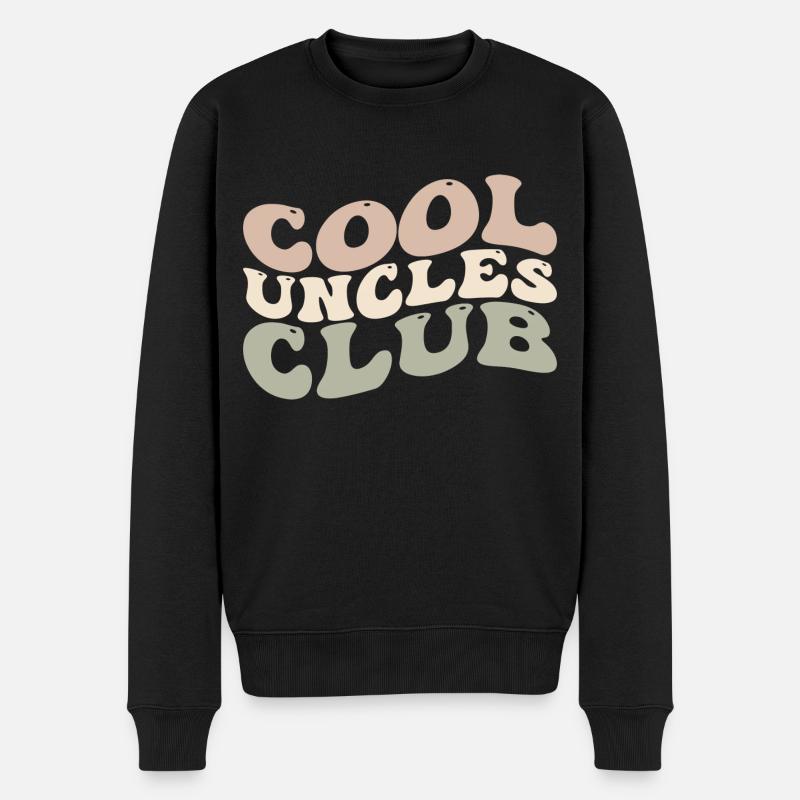 Cooler Onkel Club | Coole Onkel , Neuer Onkel - Männer Premium Bio Pullover - Schwarz