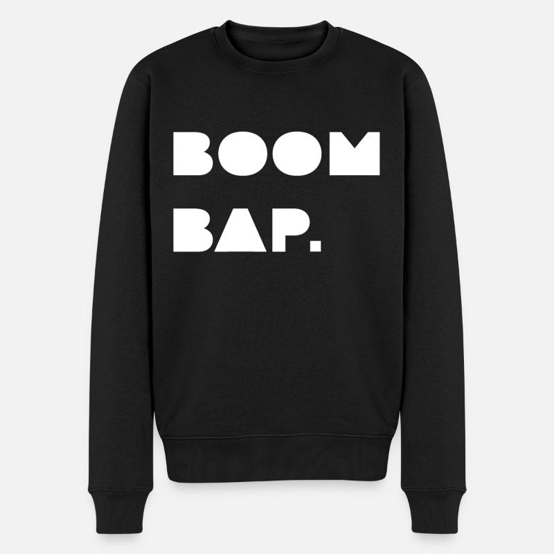 Hip Hop Rap Boom Bap Musik Geschenk - Männer Premium Bio Pullover - Schwarz