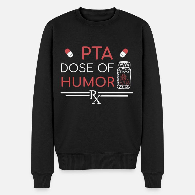 PTA | Dose of Humor - Männer Premium Bio Pullover - Schwarz