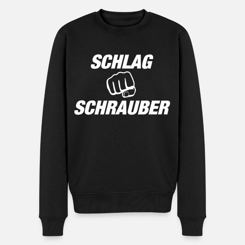 Schrauber KFZ-Mechaniker Autoschrauber KFZ-Meister - Männer Premium Bio Pullover - Schwarz