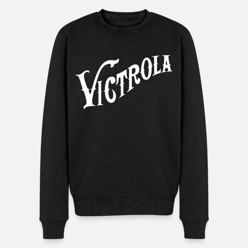 Victrola Logo Incurvé - Pull Premium bio Homme - noir