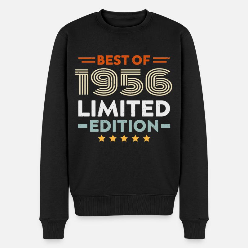 Retro 1956 Vintage Geschenk 68. Geburtstag 68 Jahre - Männer Premium Bio Pullover - Schwarz