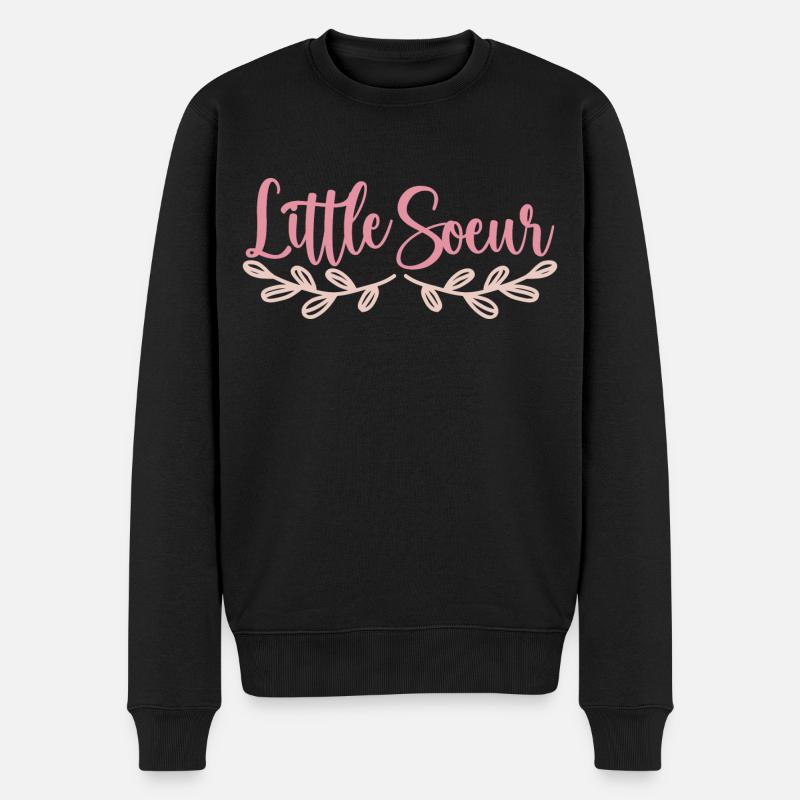 Petite Sœur - Little Sister - Pull Premium bio Homme - noir