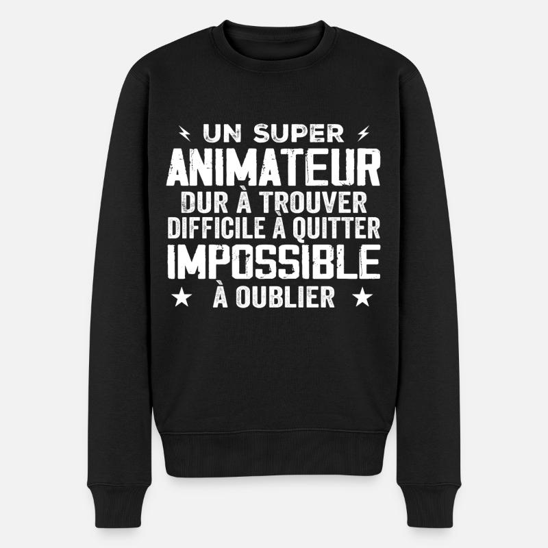 Super Entertainer - Männer Premium Bio Pullover - Schwarz