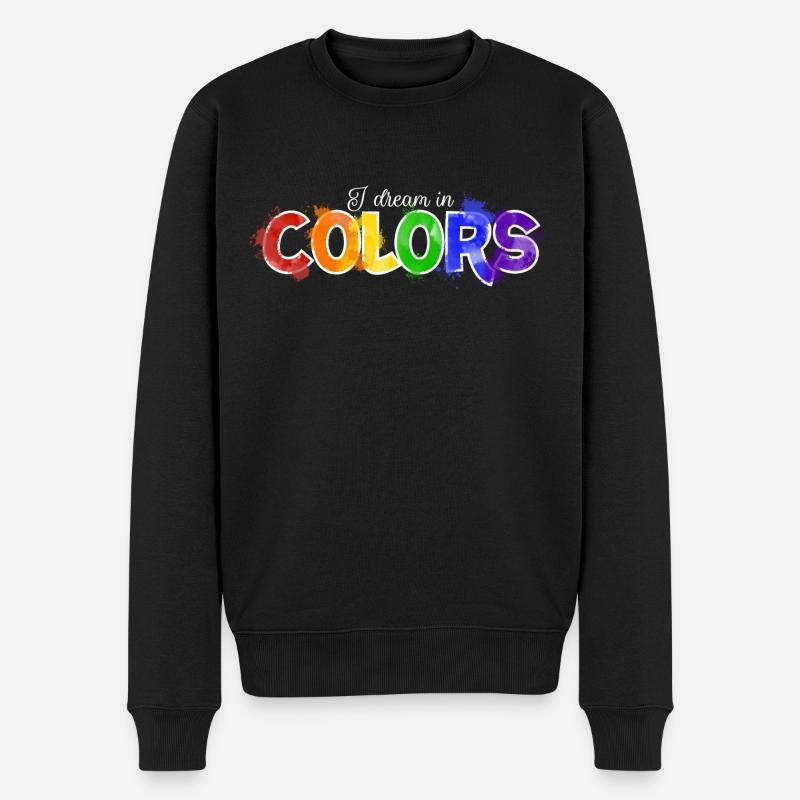 Je rêve en couleurs - ich träume in Farbe - Pull Premium bio Homme - noir