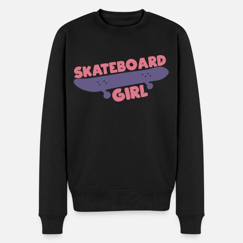 Fille de skateboard - Pull Premium bio Homme - noir