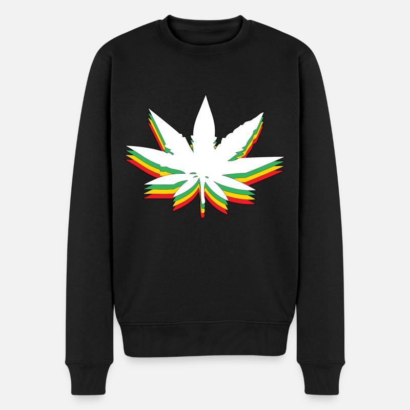 Feuille de mauvaise herbe - Pull Premium bio Homme - noir