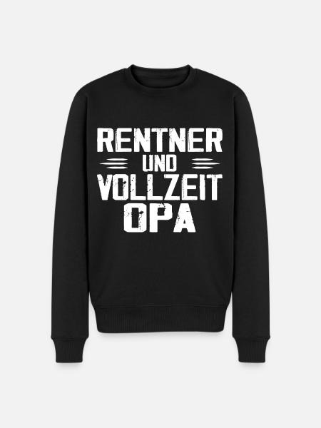 Rentner sondern Vollzeit Opa - Männer Premium Bio Pullover - Schwarz