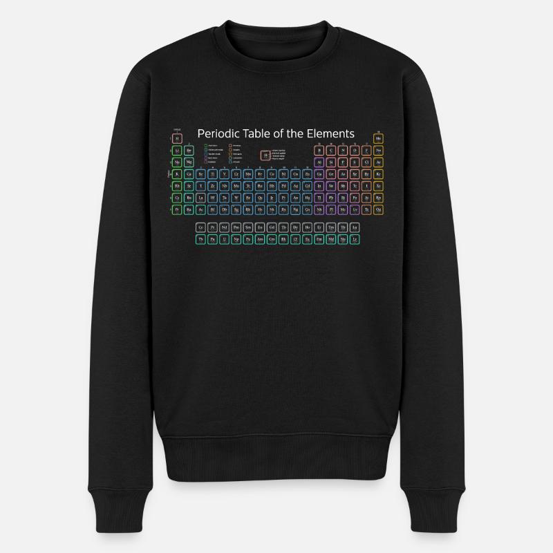 Periodic Table Of The Elements Periodensystem - Männer Premium Bio Pullover - Schwarz