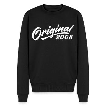 Original 2008 Geburtstagsgeschenk 2008 - Männer Premium Bio Pullover - Schwarz - Vorne - Nico (187cm)