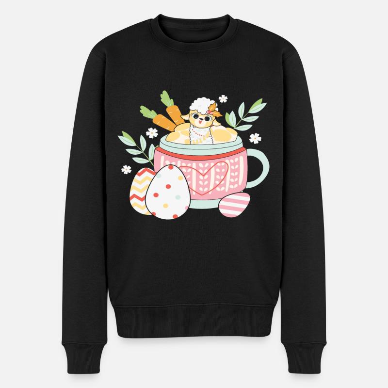 BOW Coupe Chibi de Pâques - Pull Premium bio Homme - noir