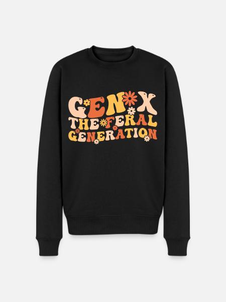 Gen X The Feral Generation Funny Generation X - Men's Premium Organic Jumper - black