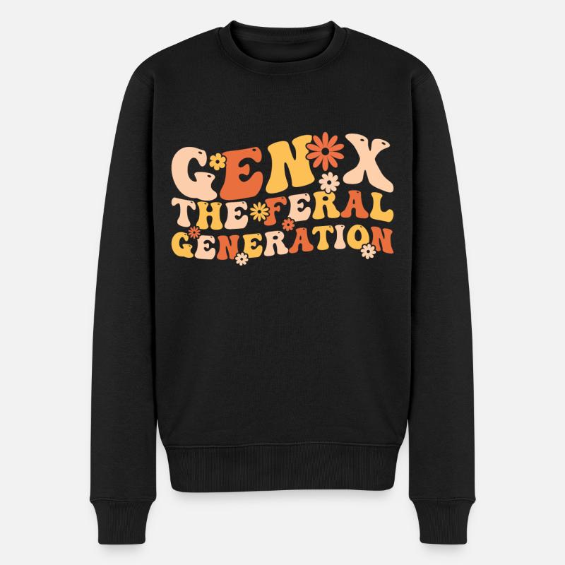 Gen X Die wilde Generation Lustig Generation X - Männer Premium Bio Pullover - Schwarz