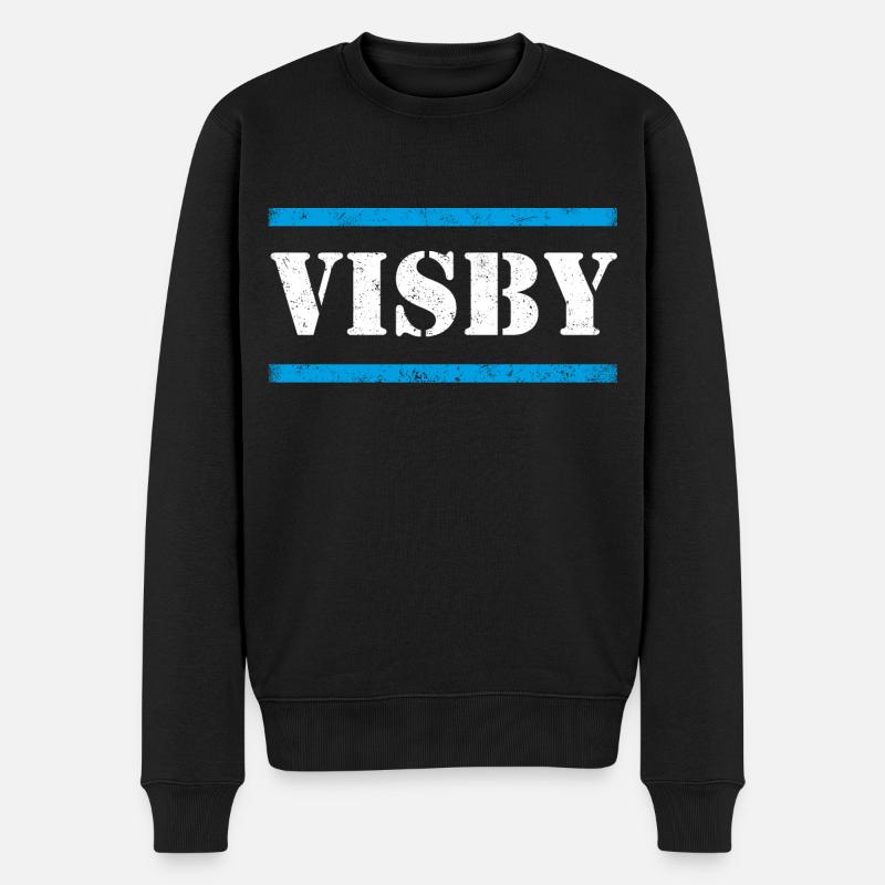 Visby - Männer Premium Bio Pullover - Schwarz