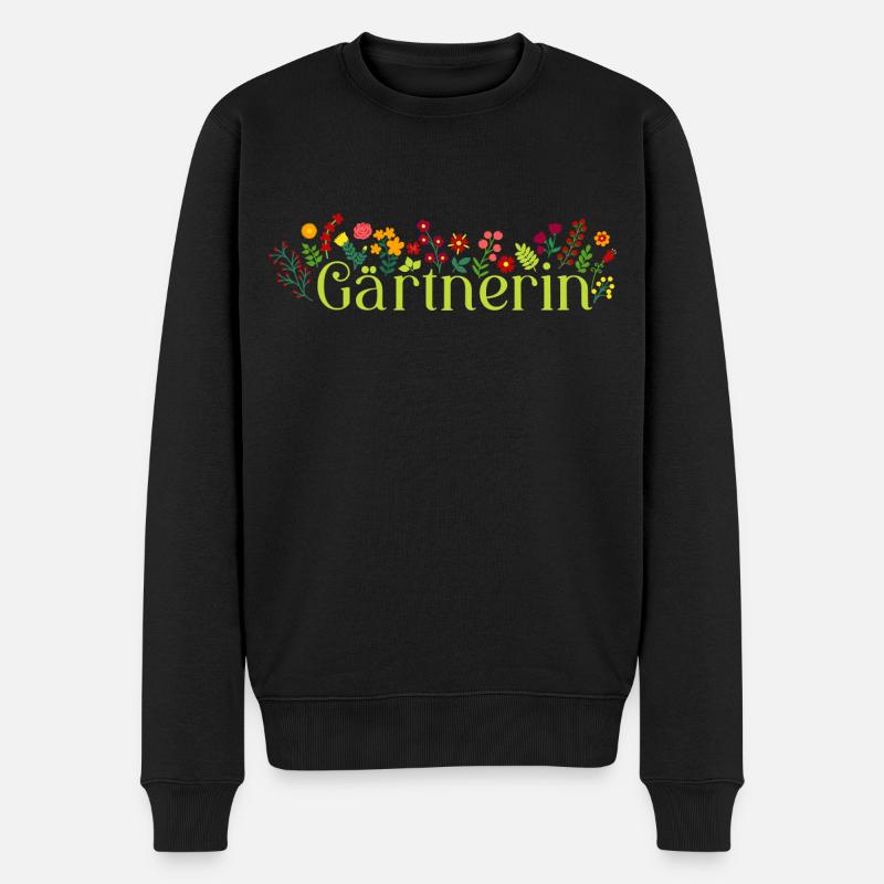 Gärtnerin - Männer Premium Bio Pullover - Schwarz