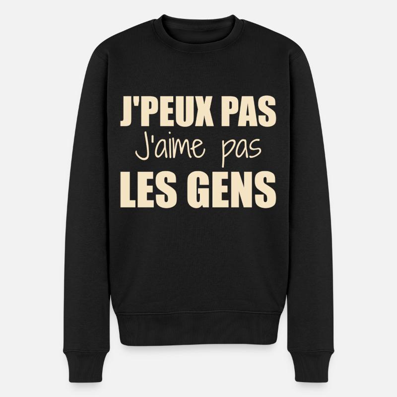 J'peux pas j'aime pas les gens - Pull Premium bio Homme - noir