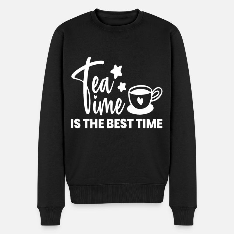 TEA TIME 3png - Pull Premium bio Homme - noir