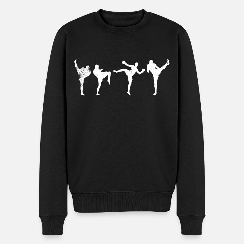 Drôles de kickboxeurs - Pull Premium bio Homme - noir