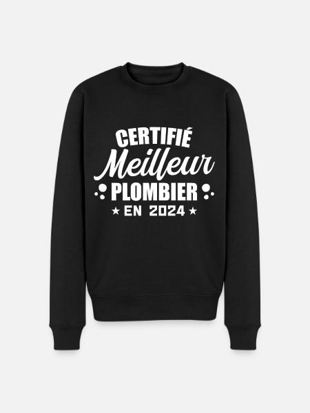 Certified Best Plumber in 2024 - Men's Premium Organic Jumper - black