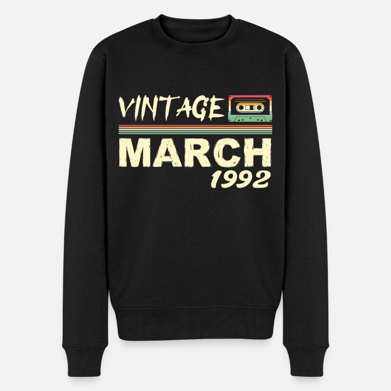 Mars 1992 - March 1992 - Pull Premium bio Homme - noir