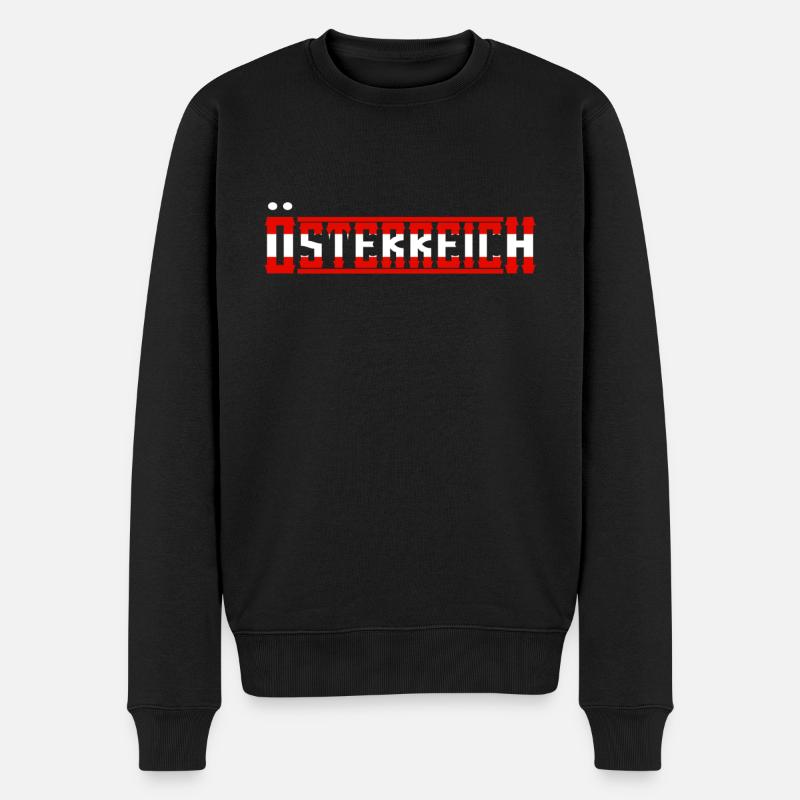 osterreich - Männer Premium Bio Pullover - Schwarz