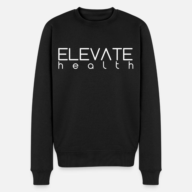 Elevate your health - Männer Premium Bio Pullover - Schwarz