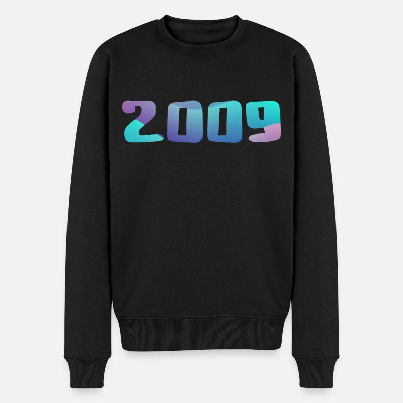 Geburtstagsgeschenk 2009 Jahrgang 2009 Retro 2009 - Männer Premium Bio Pullover - Schwarz