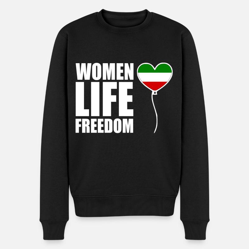 Women life freedom - Männer Premium Bio Pullover - Schwarz