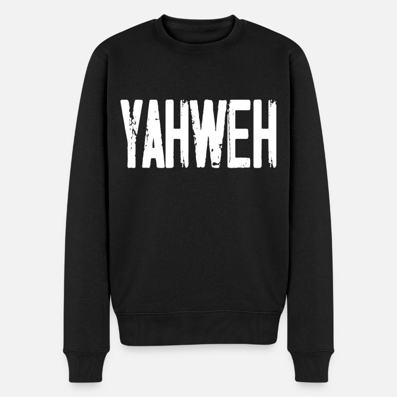 Yahweh - Männer Premium Bio Pullover - Schwarz