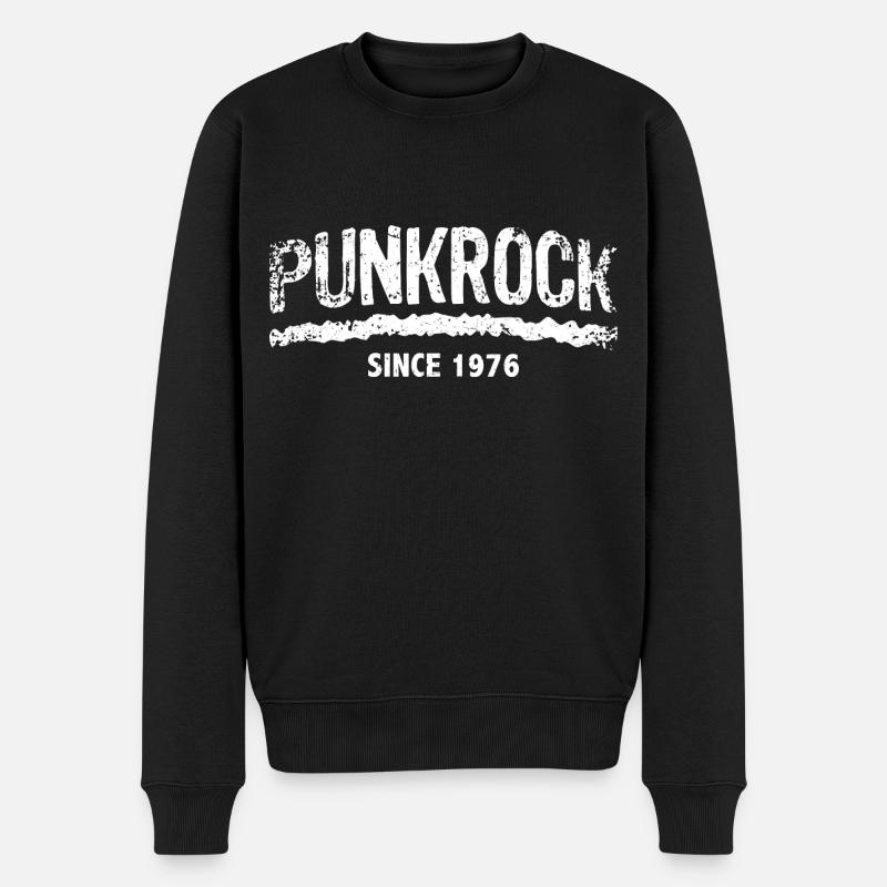 Punkrock since 1976 - Männer Premium Bio Pullover - Schwarz