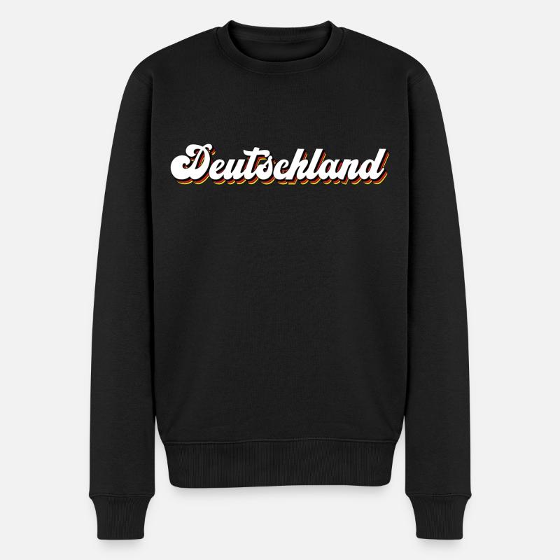 Deutschland - Männer Premium Bio Pullover - Schwarz