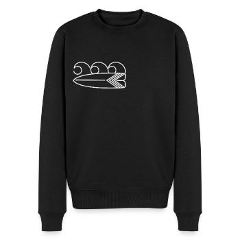 Planche de surf - Pull Premium bio Homme - noir - Devant - Nico (187cm)