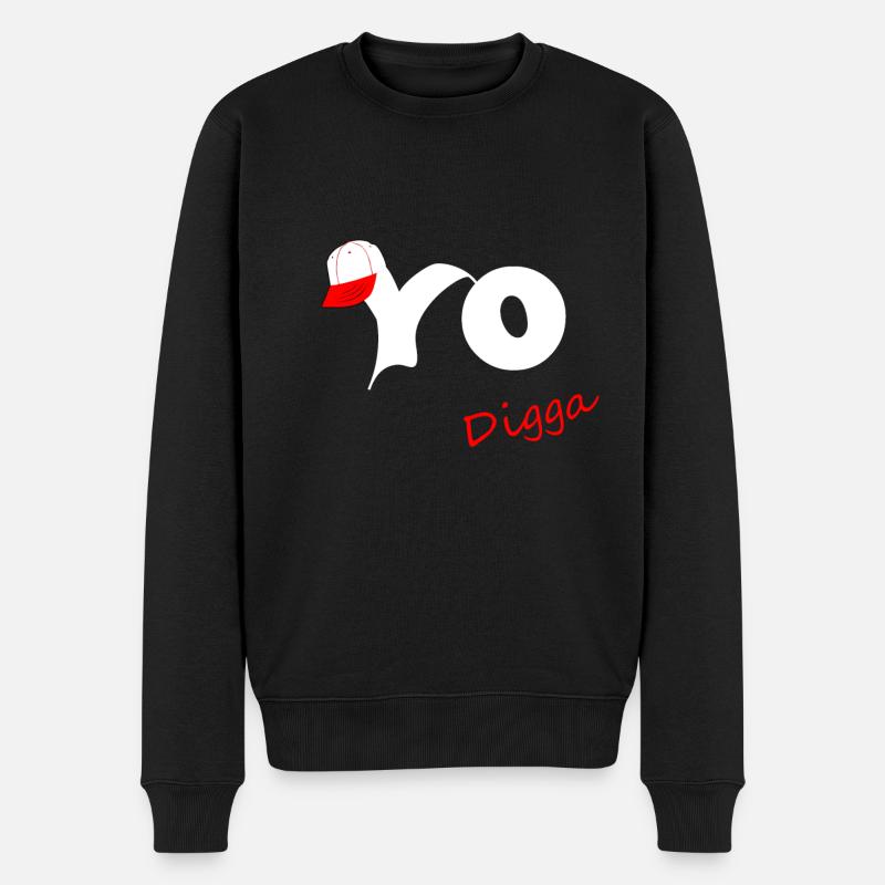 Yo Digga - Männer Premium Bio Pullover - Schwarz
