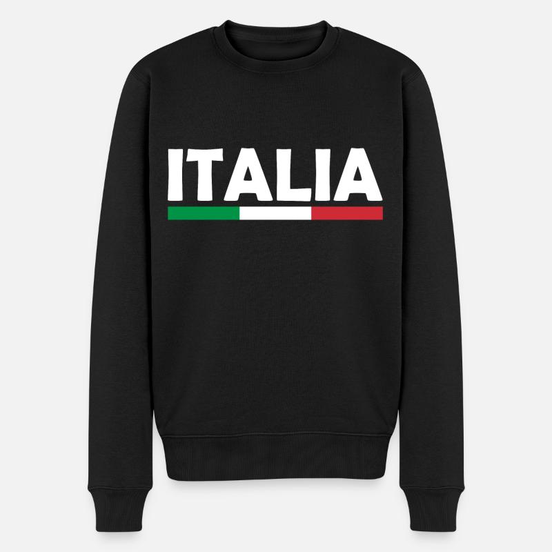 Drapeau de l’Italie - Pull Premium bio Homme - noir