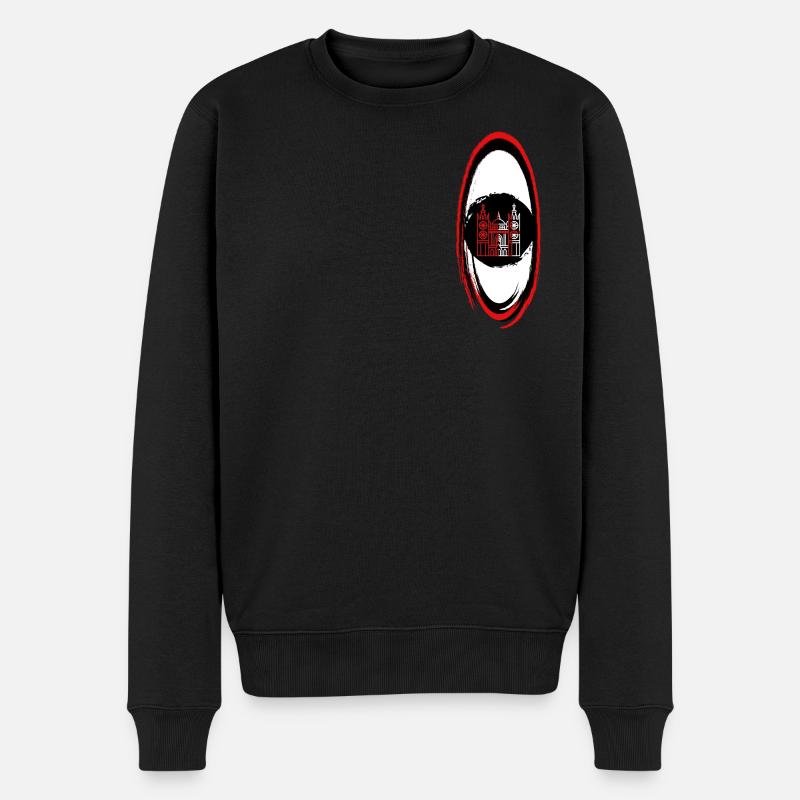 Mailand Fussball Wappen Dom - Männer Premium Bio Pullover - Schwarz