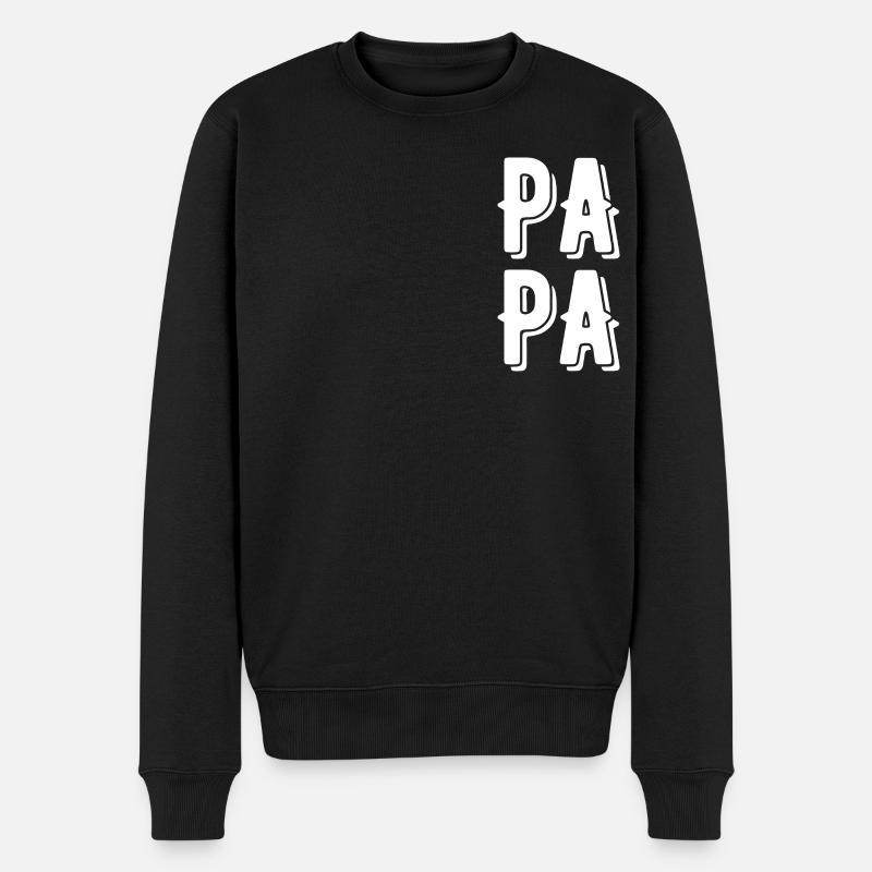 papa - Pull Premium bio Homme - noir
