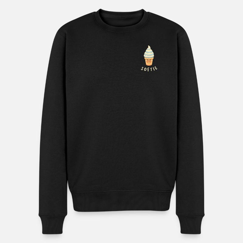 Softie Softeis Comic Icecream Lover - Männer Premium Bio Pullover - Schwarz