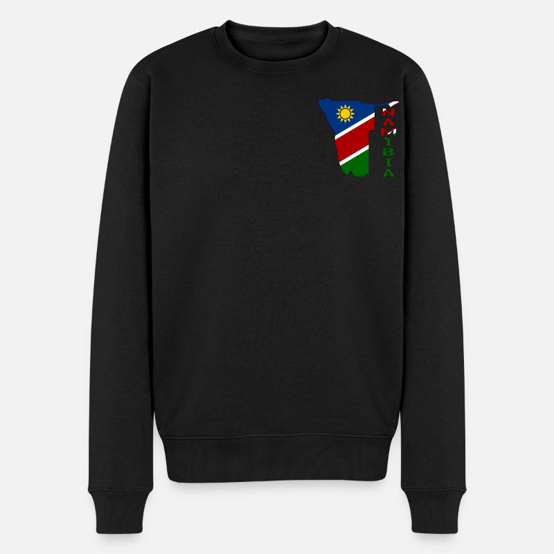 Namibia Landkarte Flagge - Männer Premium Bio Pullover - Schwarz