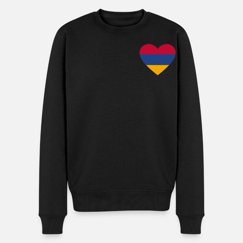 Drapeau de l’Arménie Coeur - Pull Premium bio Homme - noir