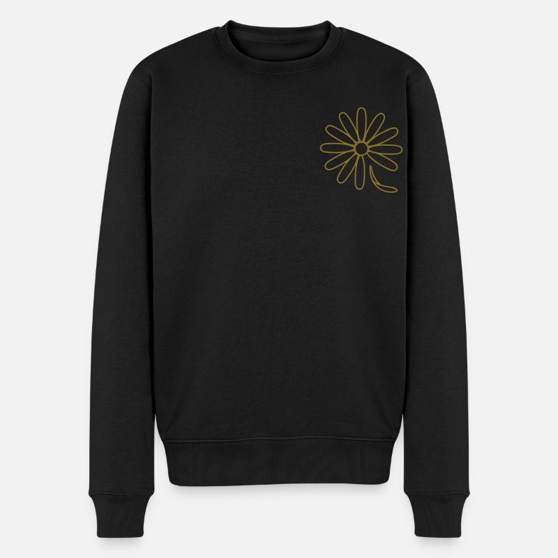 ICN: Blume I - Männer Premium Bio Pullover - Schwarz