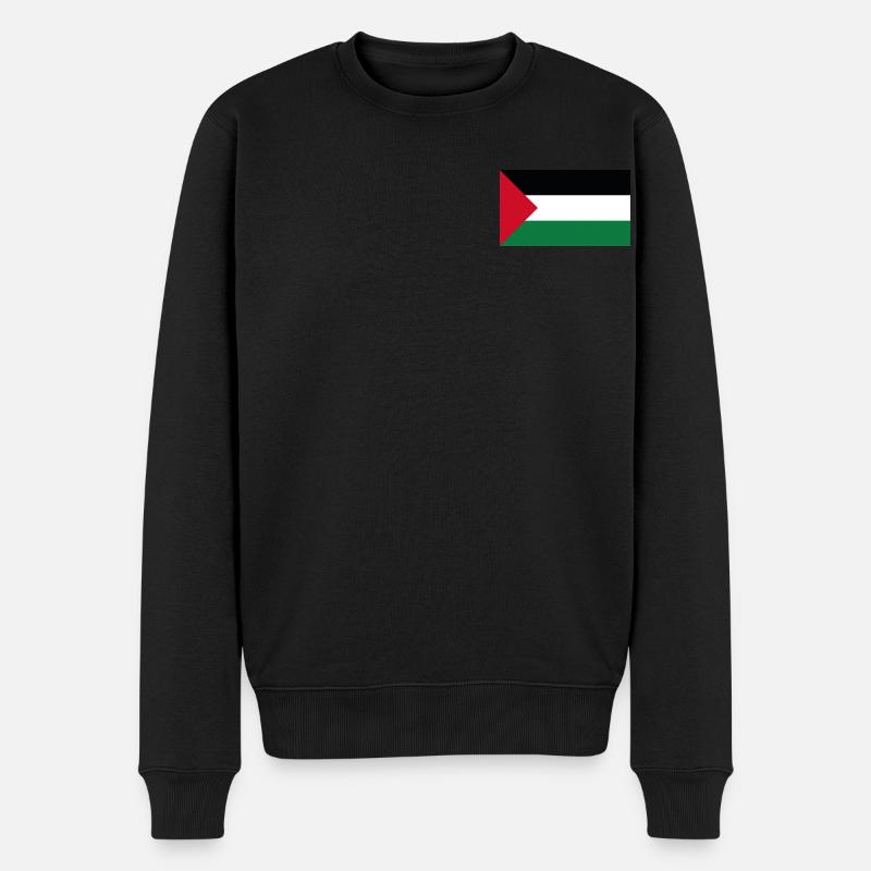 Palästina Fahne - Männer Premium Bio Pullover - Schwarz